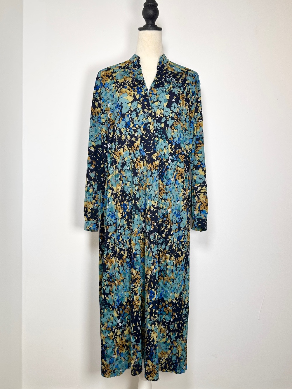 Vintage Caro Floral Pleated Dress